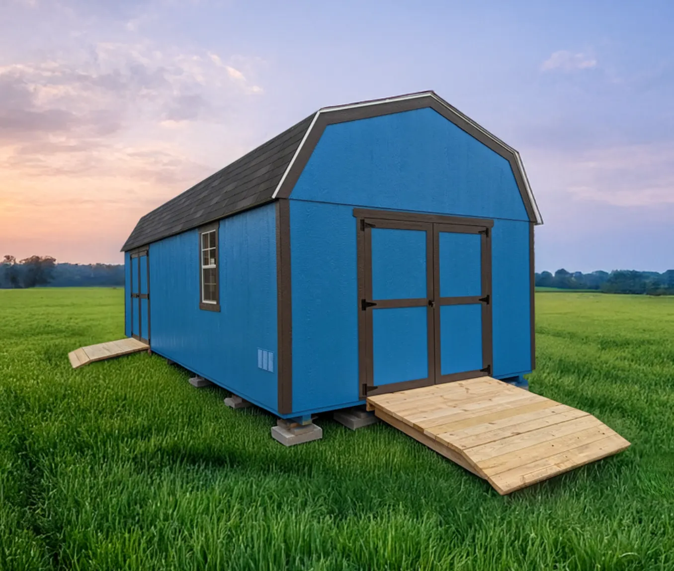 Customer of SE Yard Solutions with their 16x32 custom barn in Bowie