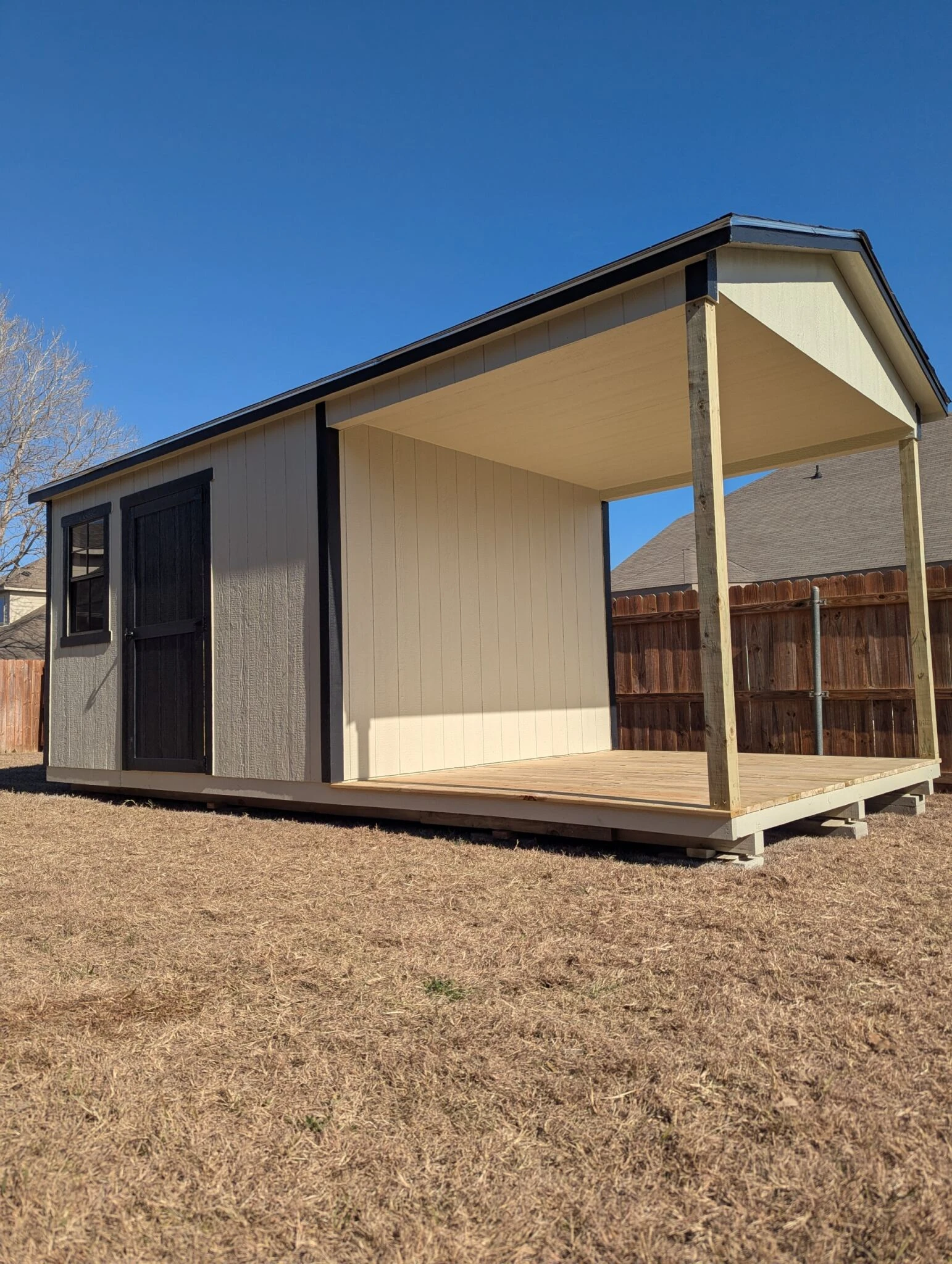Compact backyard shed near downtown Denton, TX and UNT campus