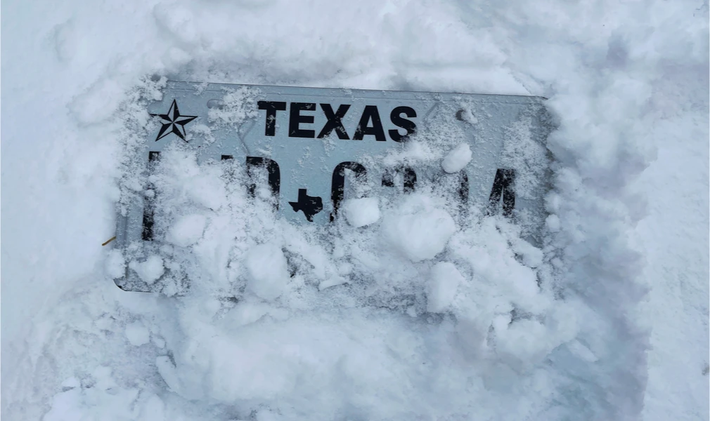 Storage shed ready for winter weather in North Texas