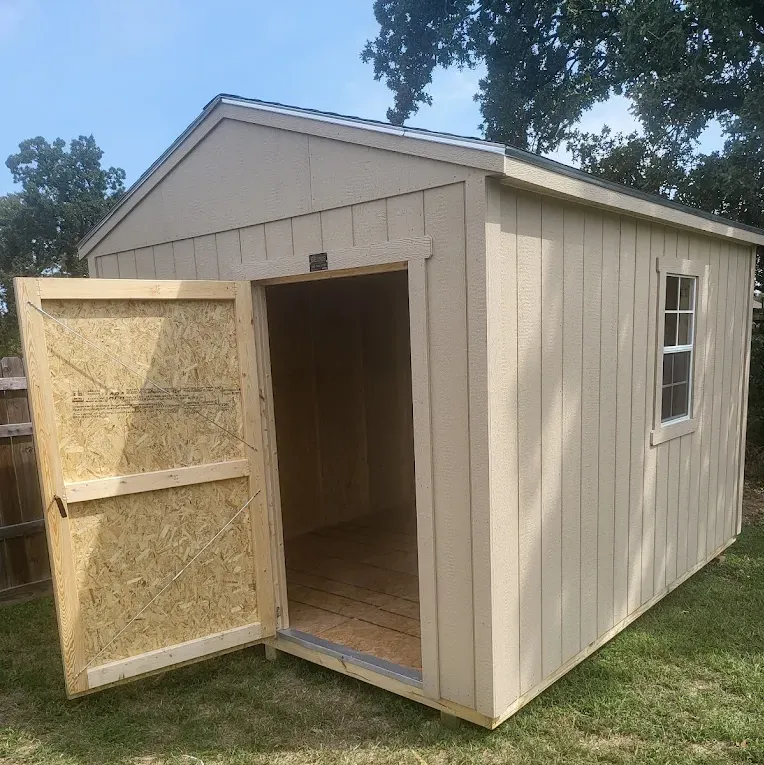 Customer of SE Yard Solutions with their 12x24 storage shed in Jacksboro